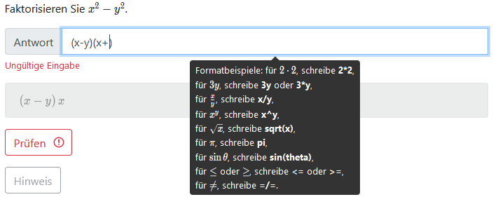 Antworttyp Expression